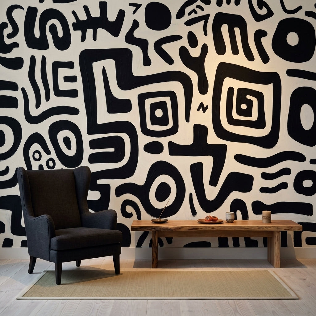 Abstract Wallpaper Bold Graphic Modern Wall Mural