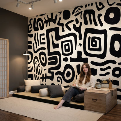 Abstract Wallpaper Bold Graphic Modern Wall Mural