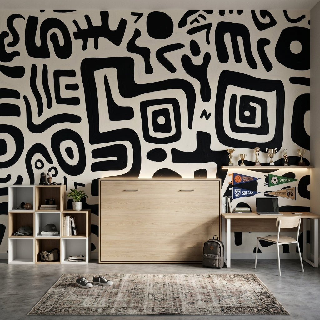 Abstract Wallpaper Bold Graphic Modern Wall Mural