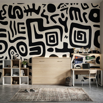 Abstract Wallpaper Bold Graphic Modern Wall Mural