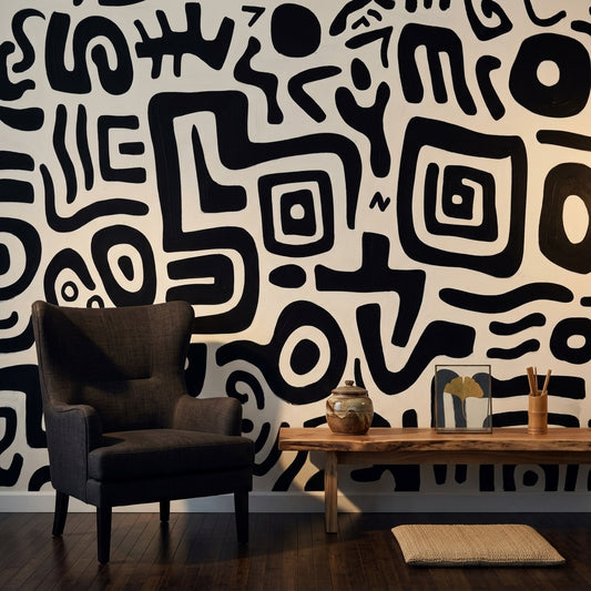 Abstract Wallpaper Bold Graphic Modern Wall Mural