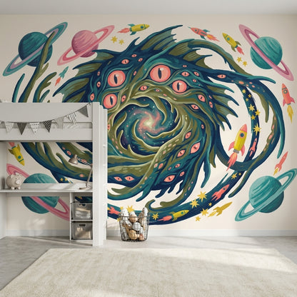Galaxy Vortex Wallpaper Space Surreal Removable Wall Decor