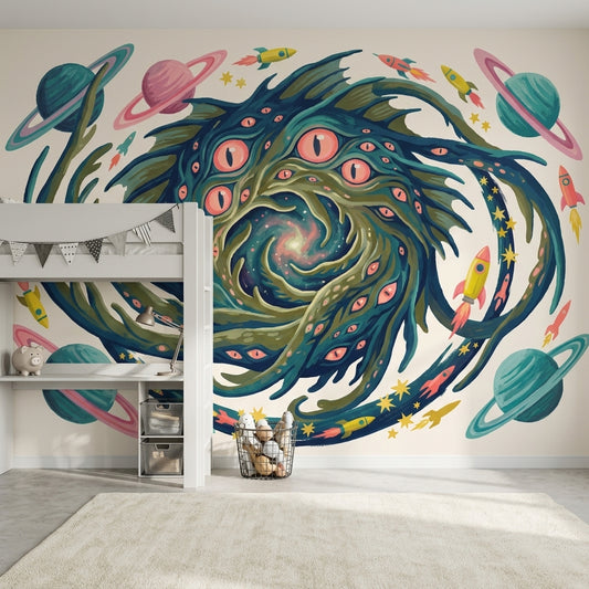 Galaxy Vortex Wallpaper Space Surreal Removable Wall Decor