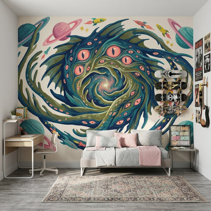 Galaxy Vortex Wallpaper Space Surreal Removable Wall Decor