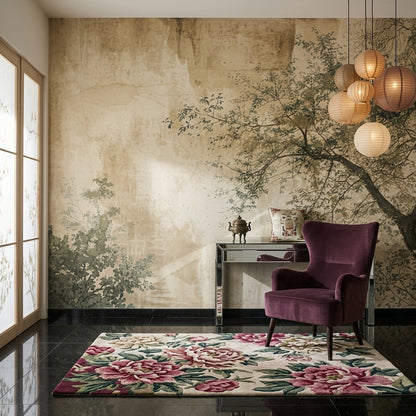 Paper Texture Wallpaper Muted Green Muted Green Wall Mural