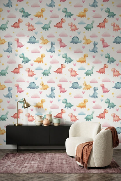 White Background Wallpaper Nursery Removable Kids Wall Decor