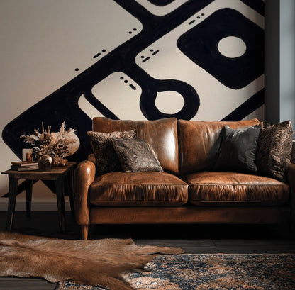 Mid Century Modern Wallpaper Retro Minimalist Removable Wall Decor