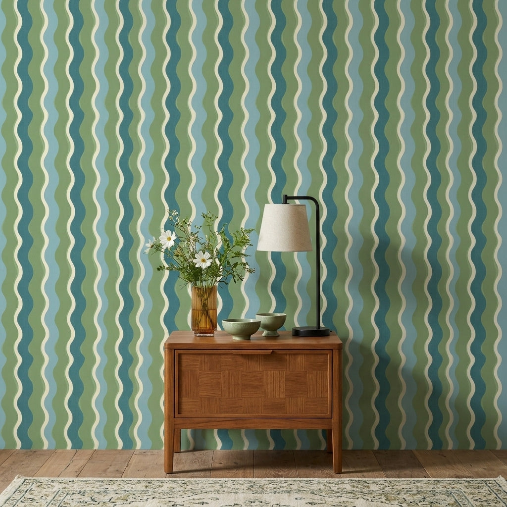 Mid Century Modern Wallpaper Retro Modern Decorative Mural