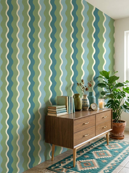 Mid Century Modern Wallpaper Retro Modern Decorative Mural