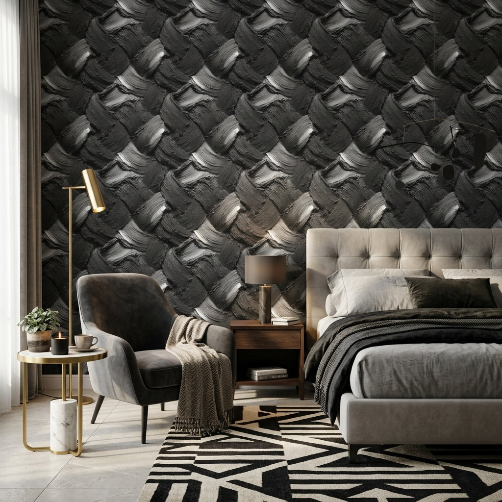 Textured Paint Wallpaper Impasto Removable Palette Knife Strokes Wall Decor