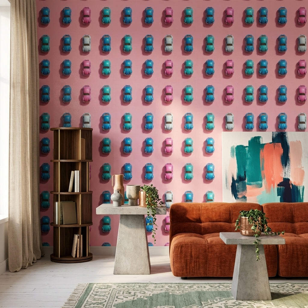 Mid Century Modern Wallpaper Retro Pop Art Decorative Mural