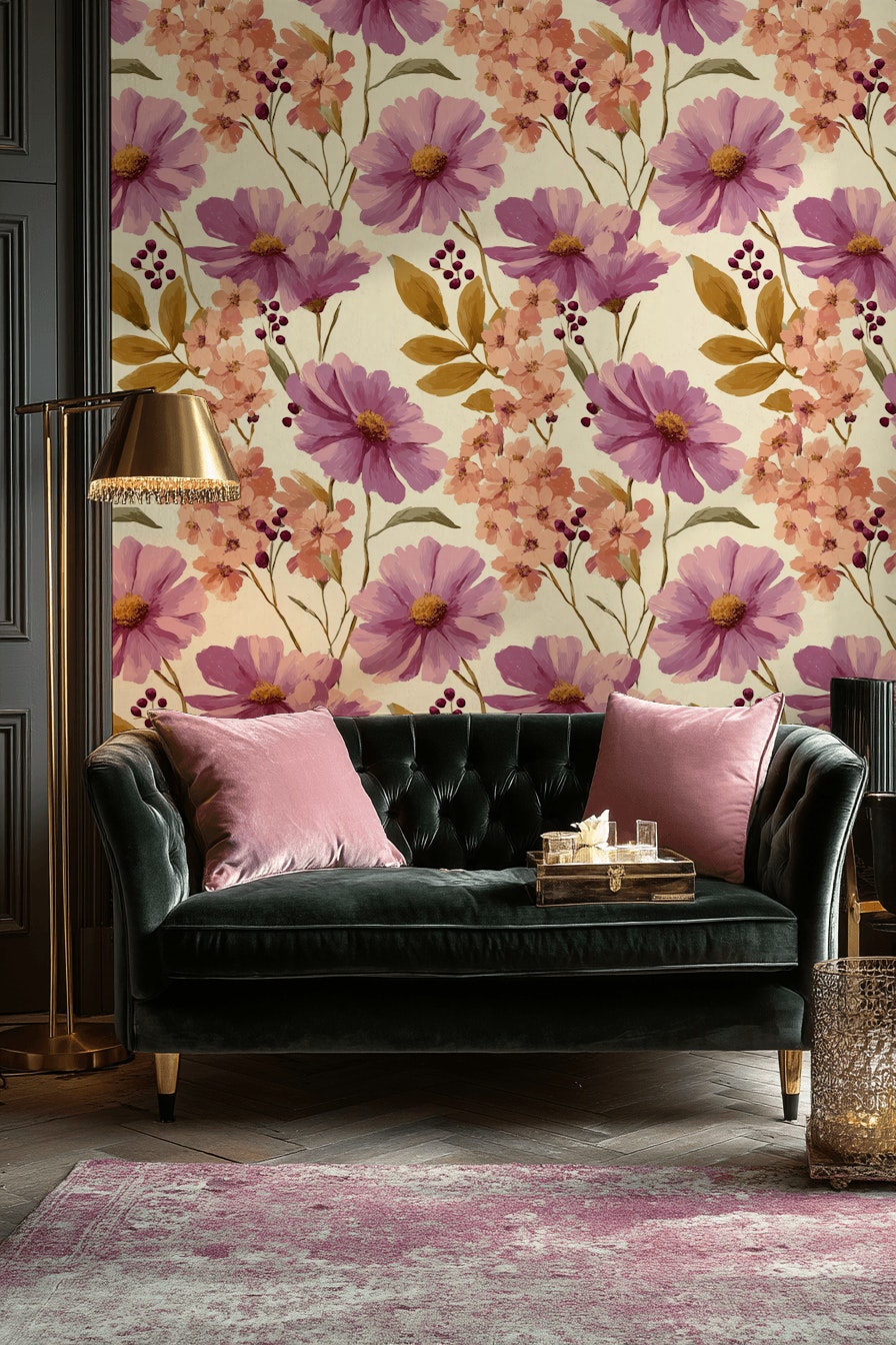 Pink Cherry Wallpaper Cherry Blossom Decorative Mural
