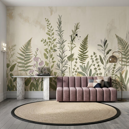 Paper Texture Wallpaper Muted Green Removable Wall Decor