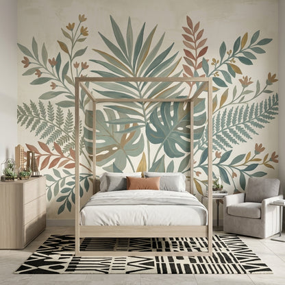 Tropical Leaves Wallpaper Botanical Foliage Wall Mural