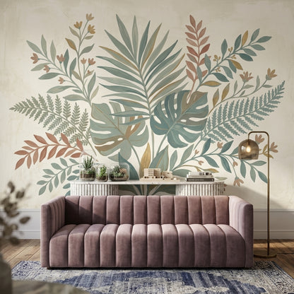 Tropical Leaves Wallpaper Botanical Foliage Wall Mural