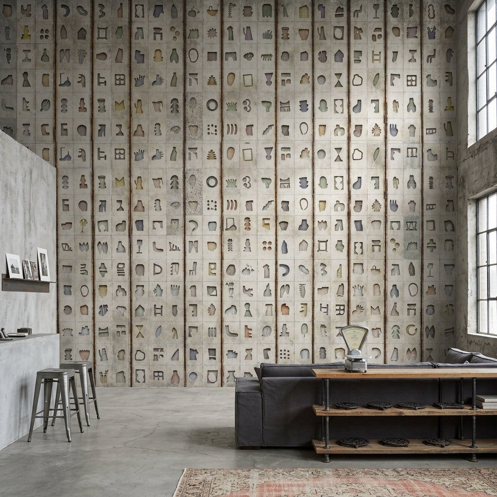 Concrete Texture Wallpaper Cement Industrial Wall Mural