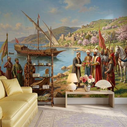 Walls Wallpaper Coastal Vintage Wall Mural