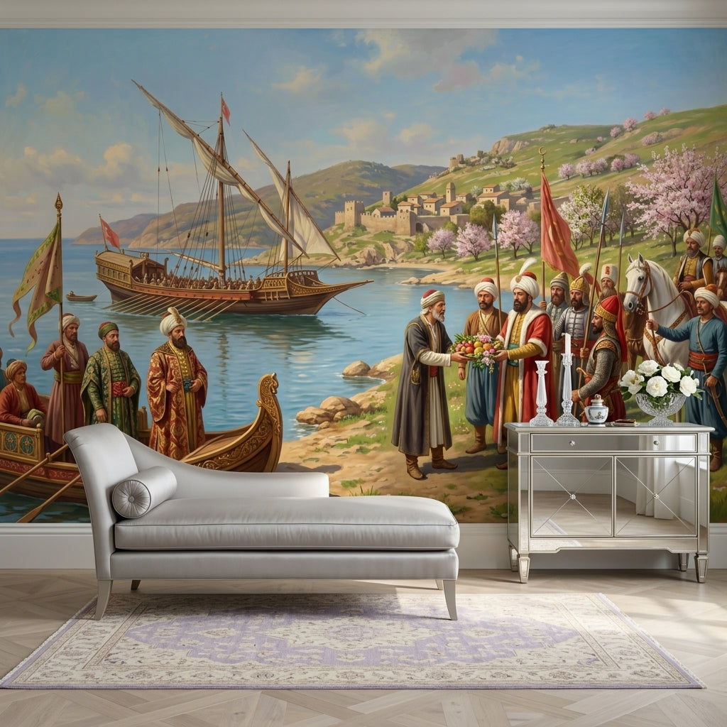 Walls Wallpaper Coastal Vintage Wall Mural
