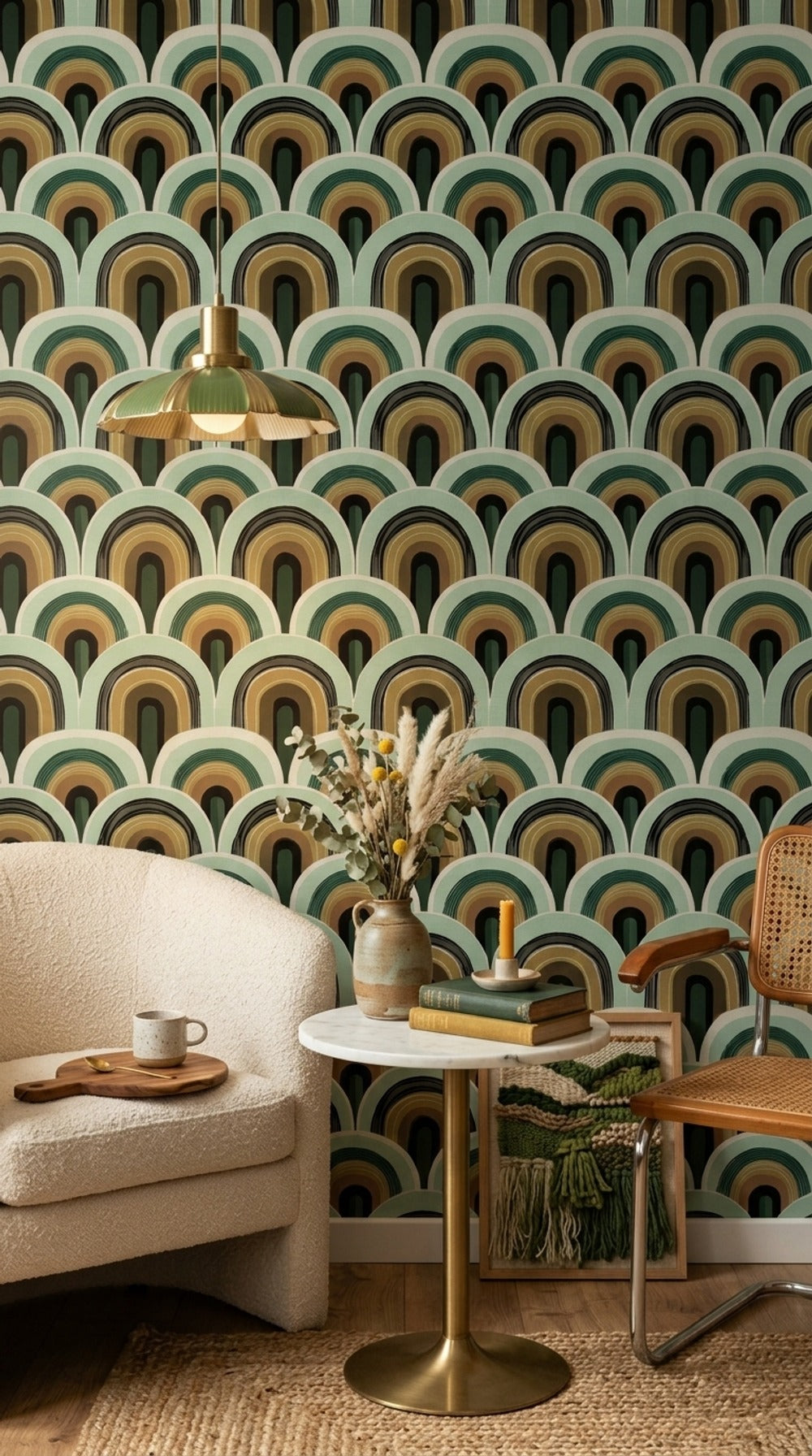 Mid Century Modern Wallpaper Retro Modern Decorative Mural