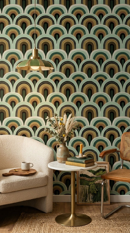 Mid Century Modern Wallpaper Retro Modern Decorative Mural