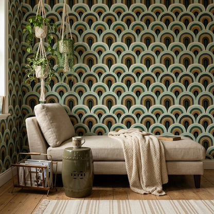 Mid Century Modern Wallpaper Retro Modern Decorative Mural