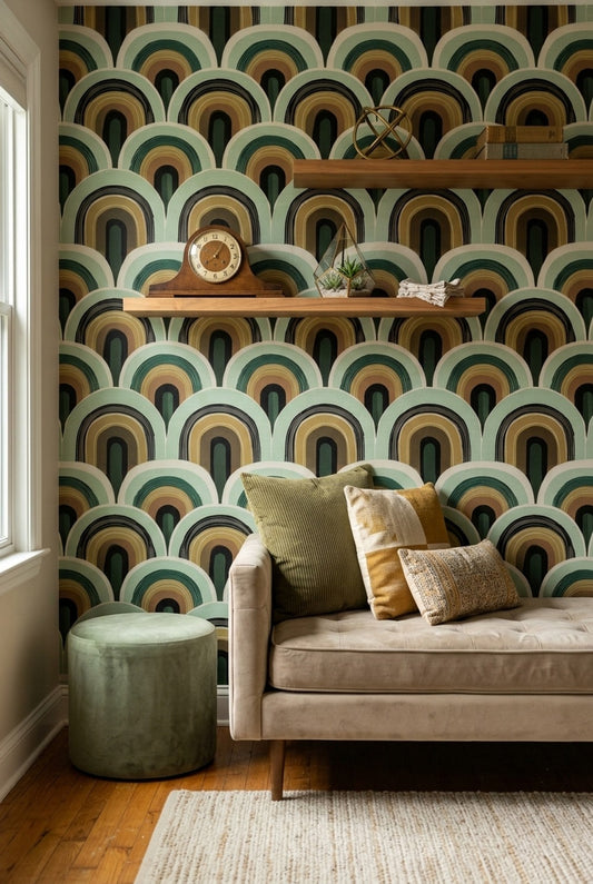 Mid Century Modern Wallpaper Retro Modern Decorative Mural
