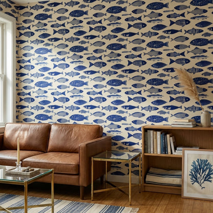 Fish Wallpaper Coastal Removable Nautical Wall Decor