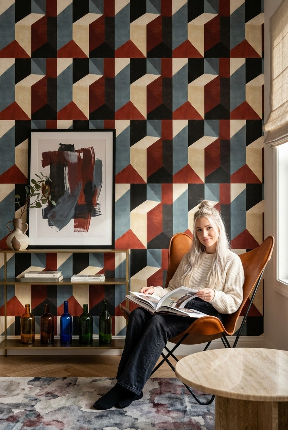 Mid-Century Modern Wallpaper Walls Removable Cocomurals Wall Decor