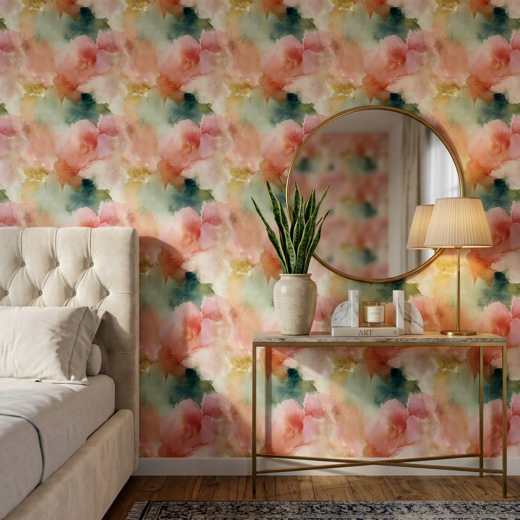 Paper Texture Wallpaper Watercolor Wash Abstract Decorative Mural