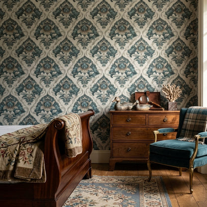 Damask Wallpaper Floral Ornamental Decorative Mural