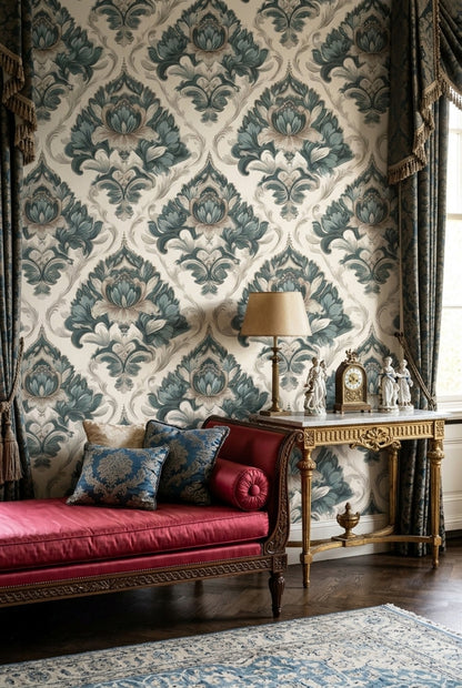 Damask Wallpaper Floral Ornamental Decorative Mural