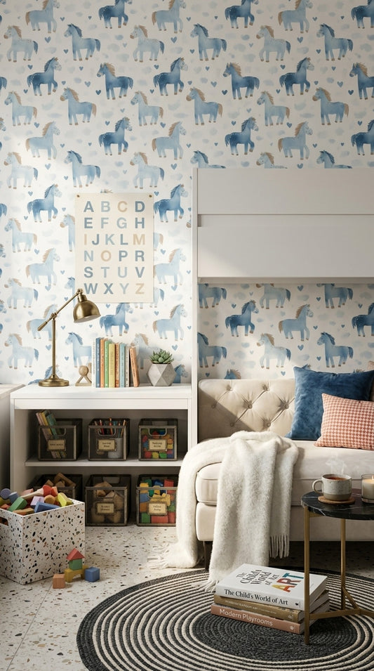 White Background Wallpaper Nursery Kids Removable Wall Decor