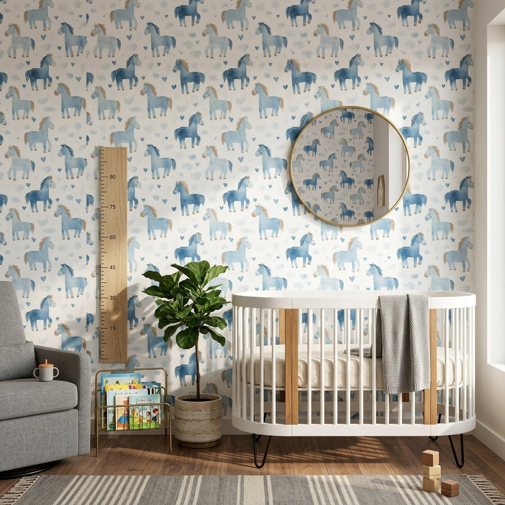 White Background Wallpaper Nursery Kids Removable Wall Decor
