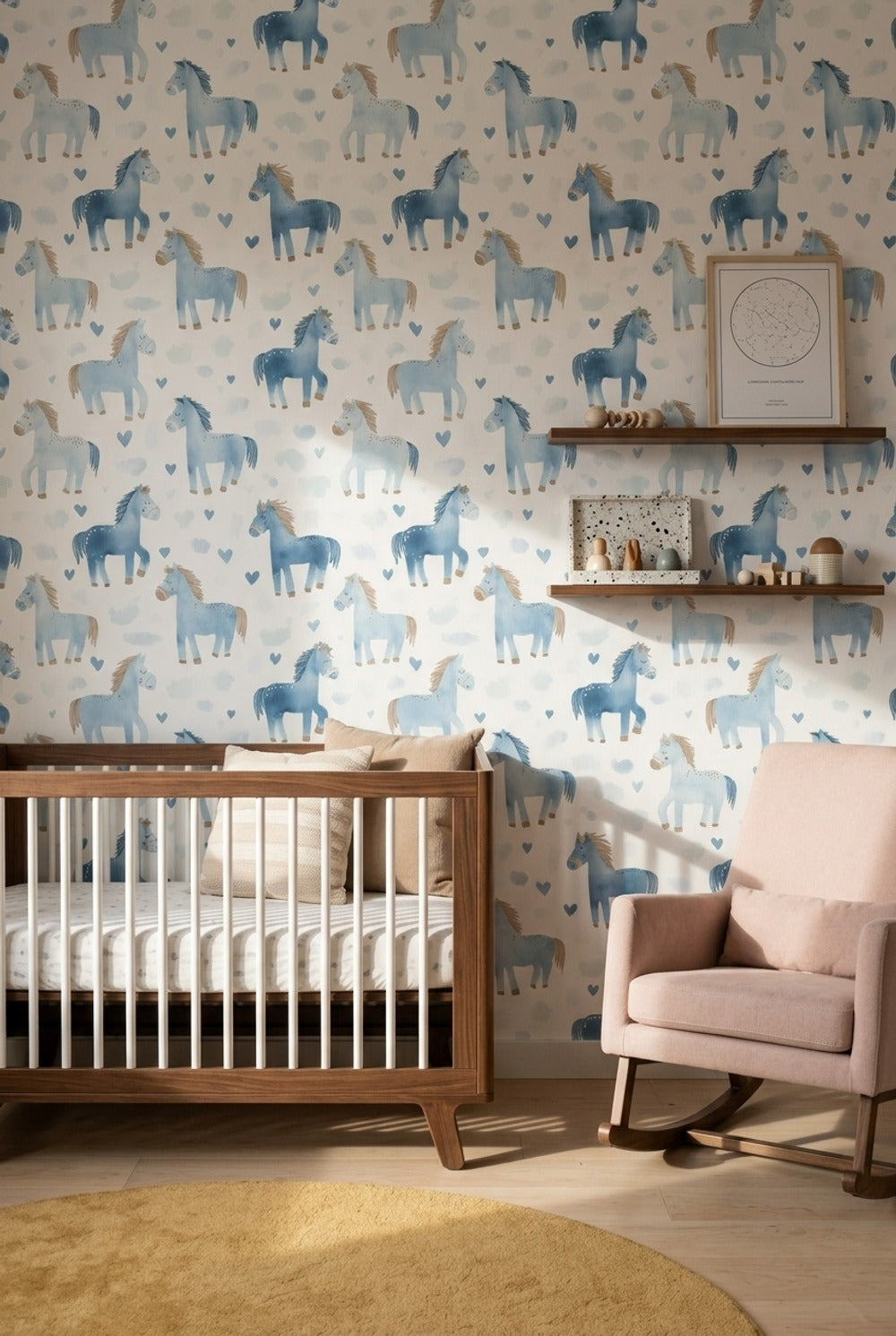 White Background Wallpaper Nursery Kids Removable Wall Decor