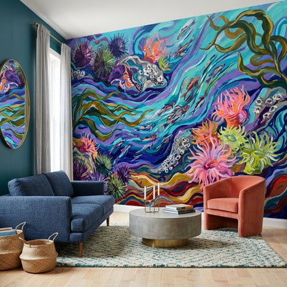 Underwater Wallpaper Ocean Coastal Removable Wall Decor