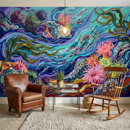 Underwater Wallpaper Ocean Coastal Removable Wall Decor