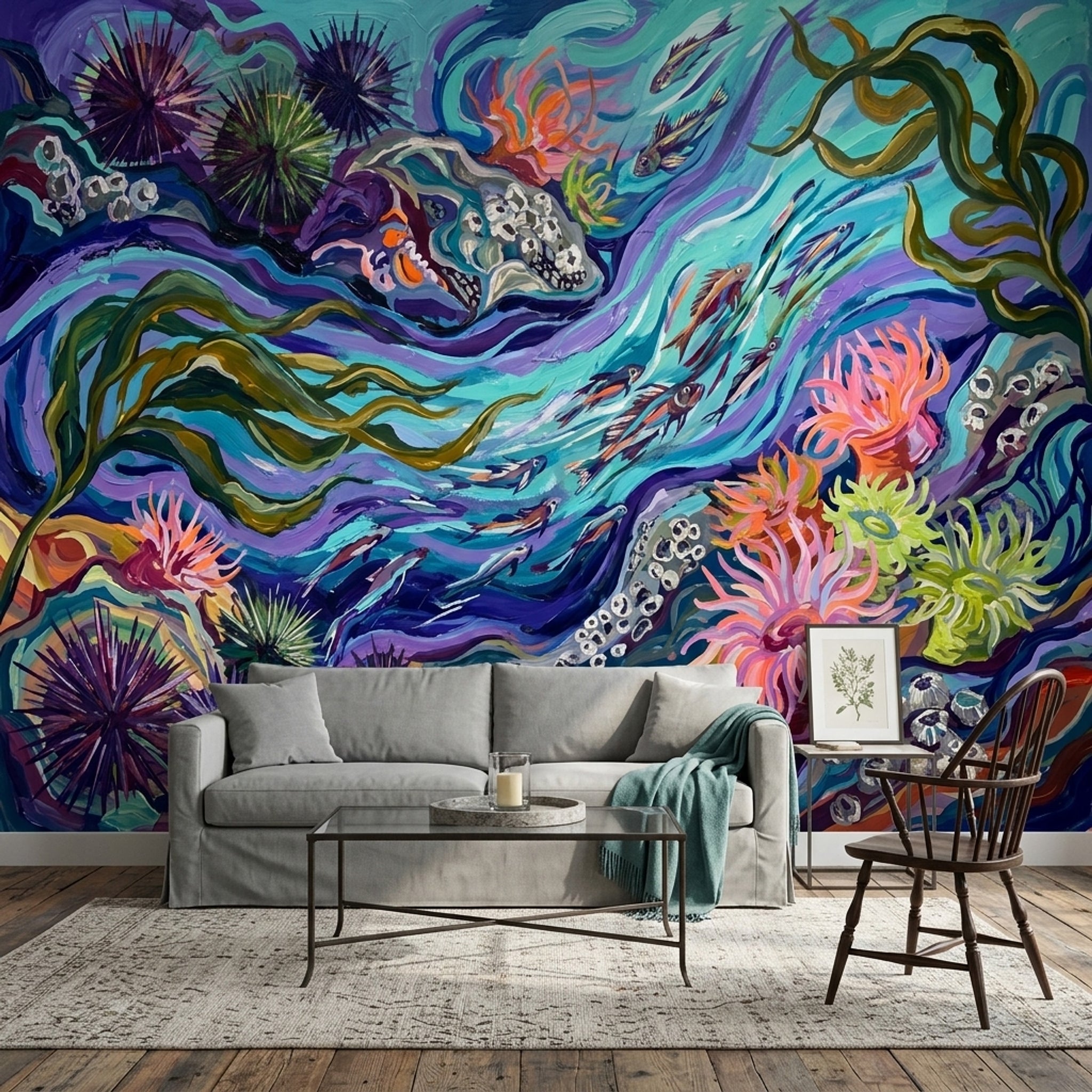 Underwater Wallpaper Ocean Coastal Removable Wall Decor