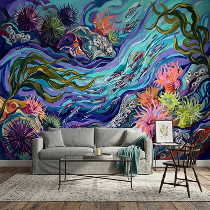 Underwater Wallpaper Ocean Coastal Removable Wall Decor