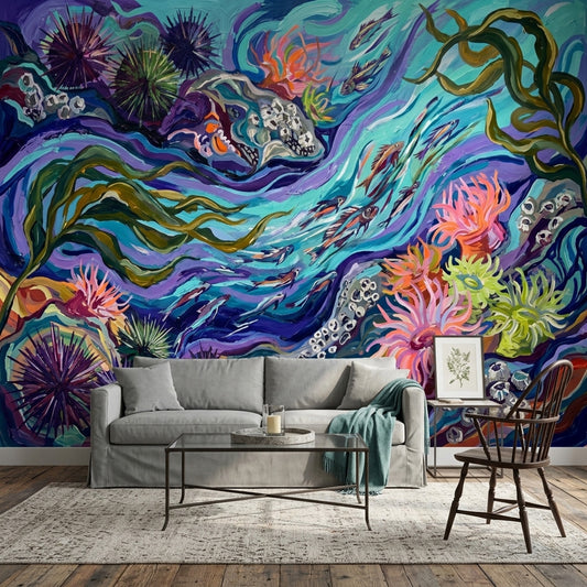 Underwater Wallpaper Ocean Coastal Removable Wall Decor
