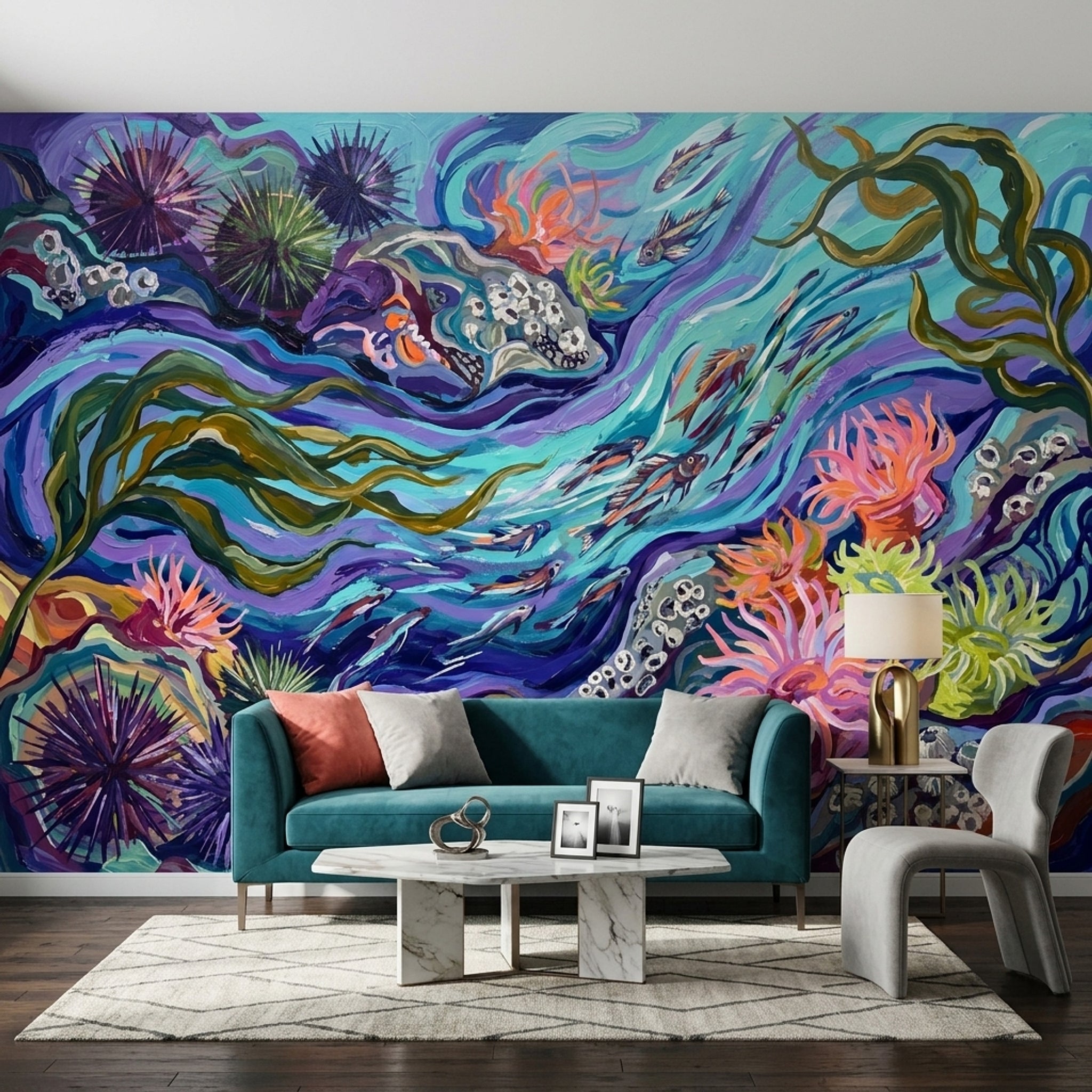 Underwater Wallpaper Ocean Coastal Removable Wall Decor