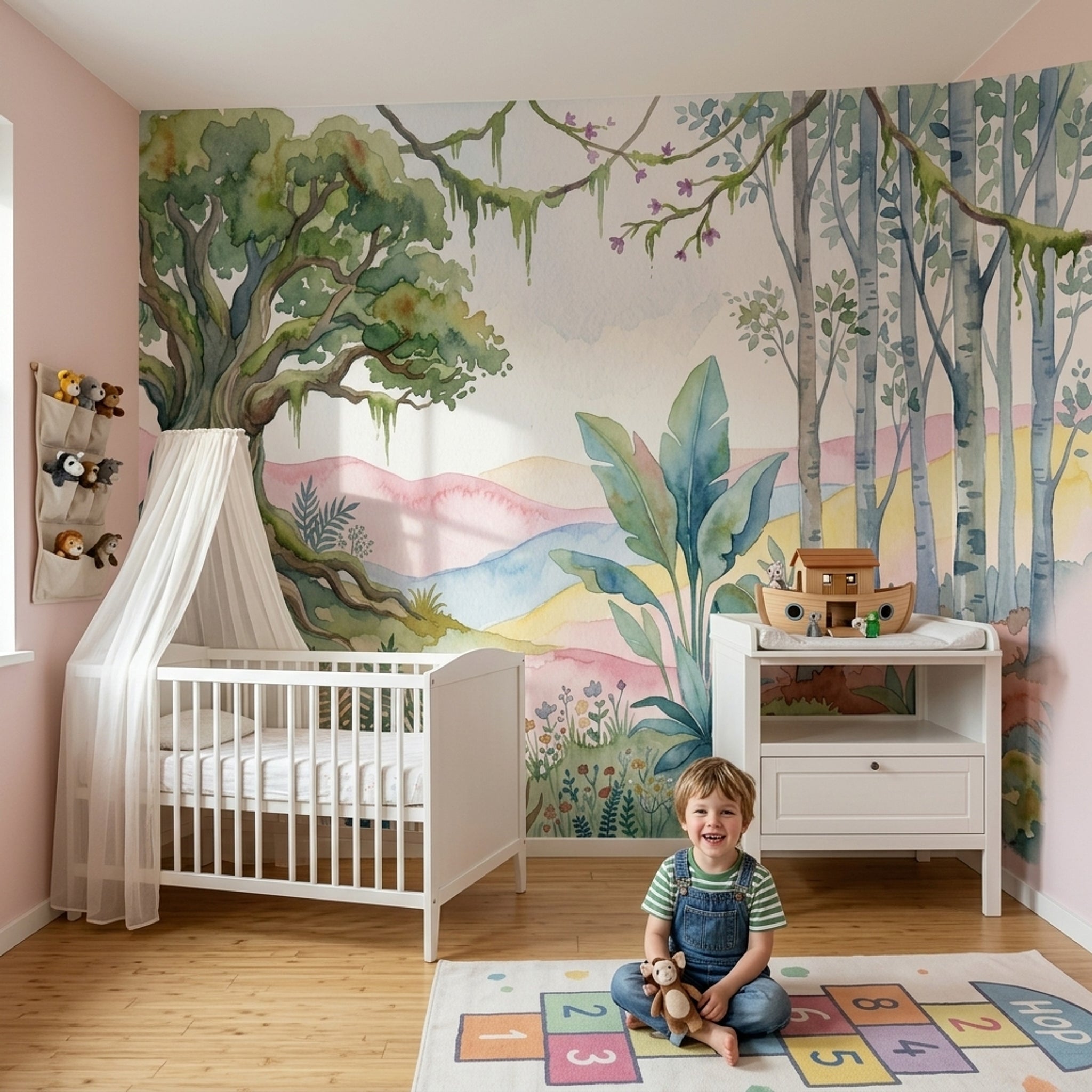 Whimsical Forest Wallpaper Enchanted Woodland Storybook Grove Wall Mural