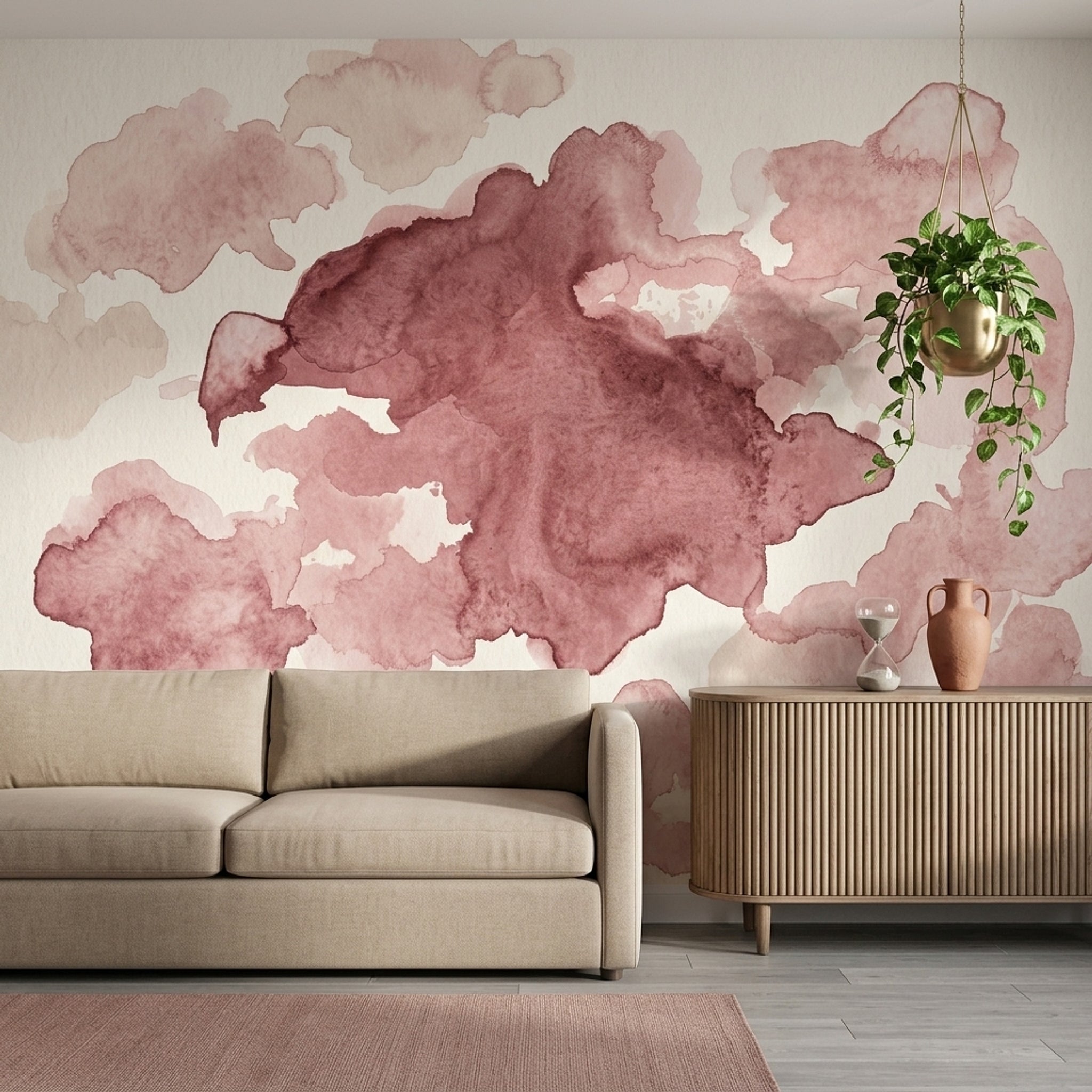 Paper Texture Wallpaper Watercolor Removable Abstract Wall Decor