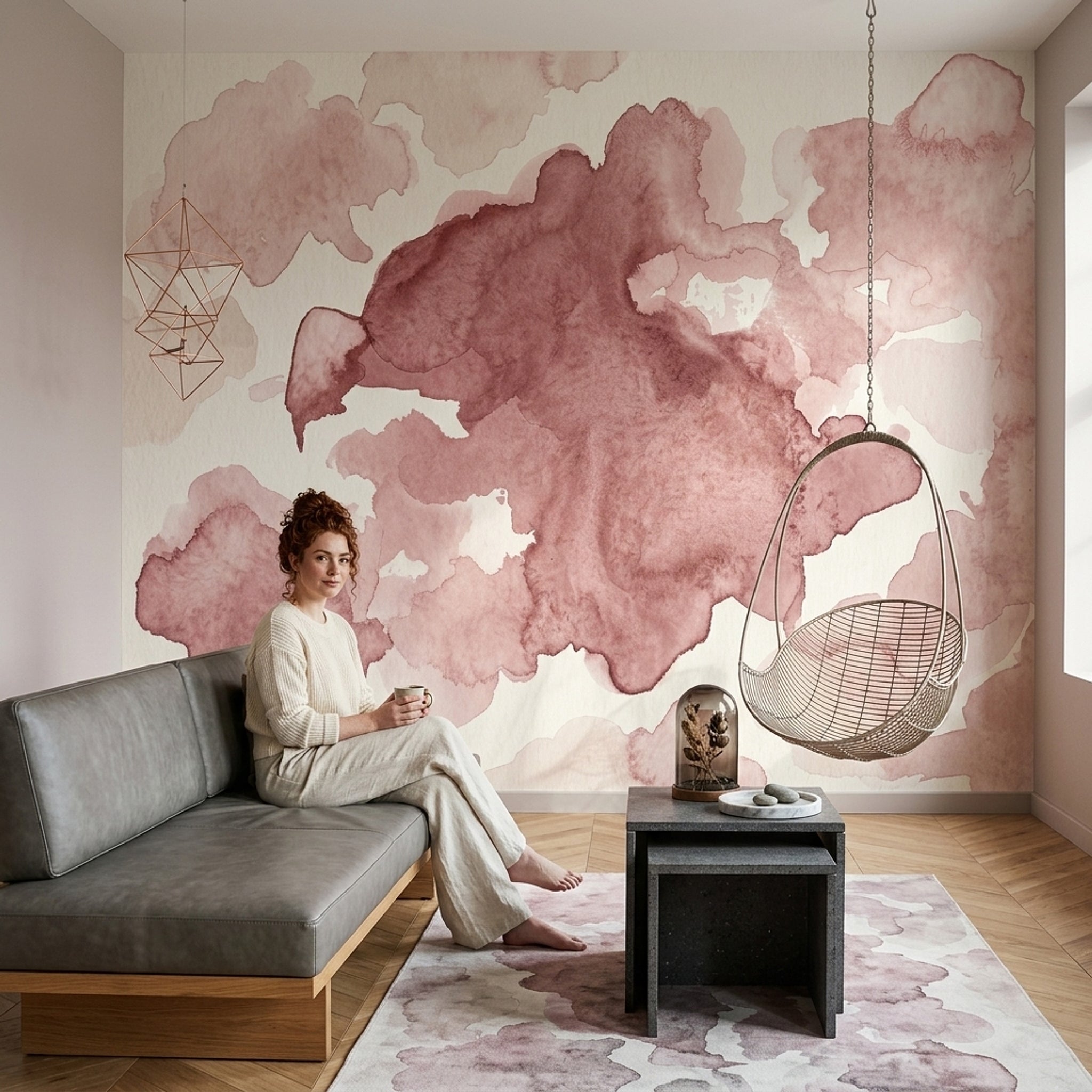 Paper Texture Wallpaper Watercolor Removable Abstract Wall Decor