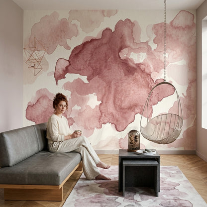 Paper Texture Wallpaper Watercolor Removable Abstract Wall Decor