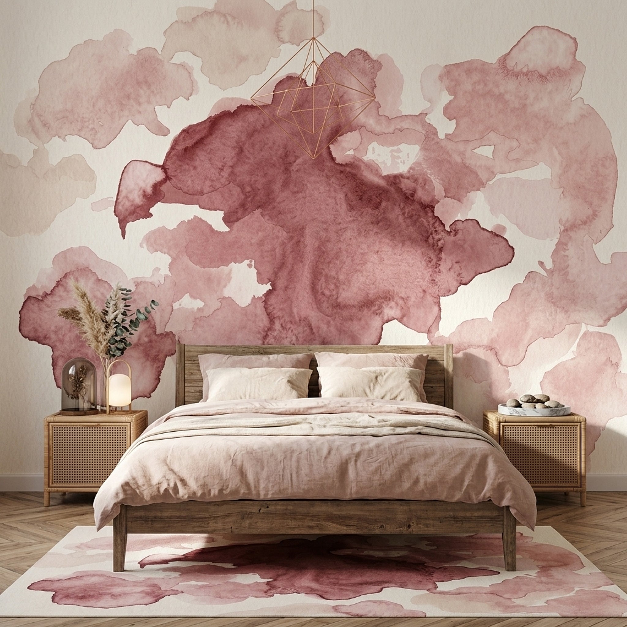 Paper Texture Wallpaper Watercolor Removable Abstract Wall Decor