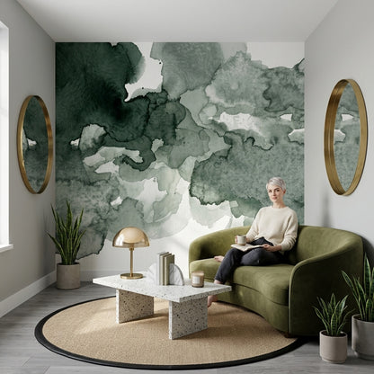 Paper Texture Wallpaper Ink Wash Watercolor Removable Wall Decor