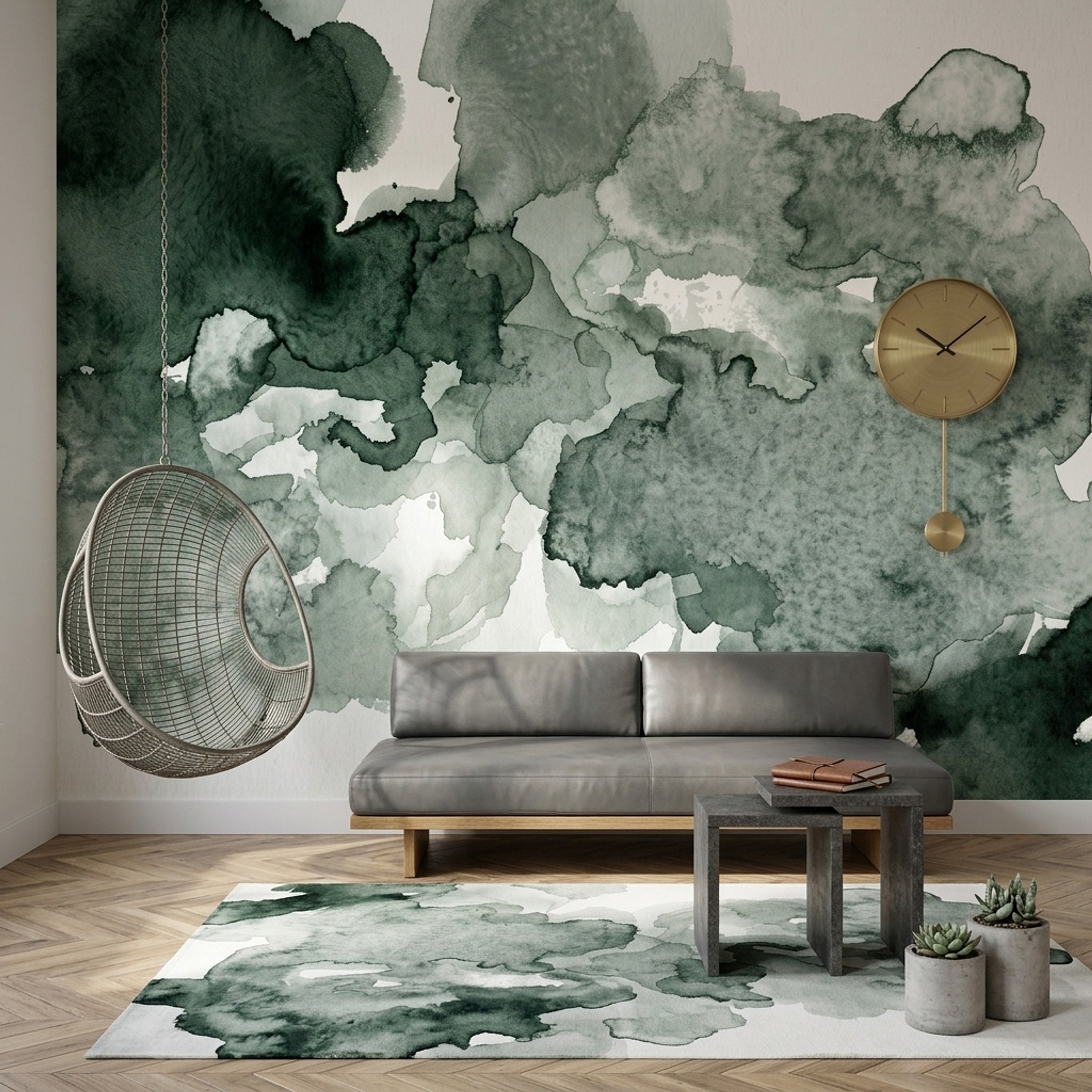 Paper Texture Wallpaper Ink Wash Watercolor Removable Wall Decor