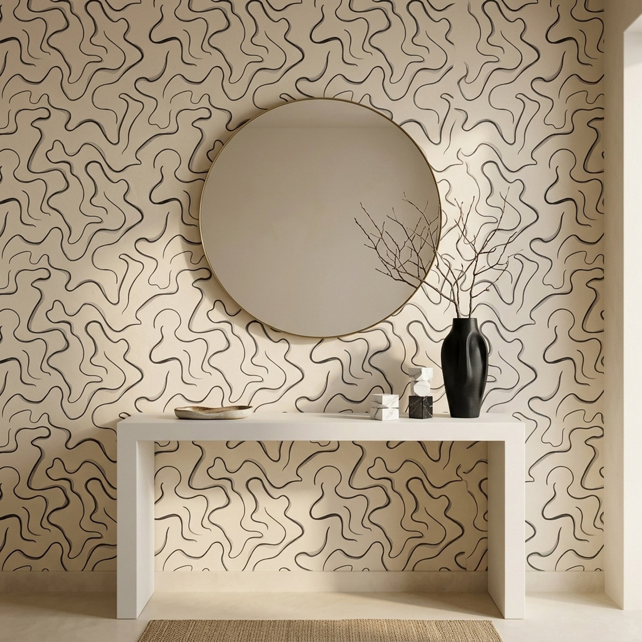 Japandi Wallpaper Zen Minimalist Removable Wall Decor