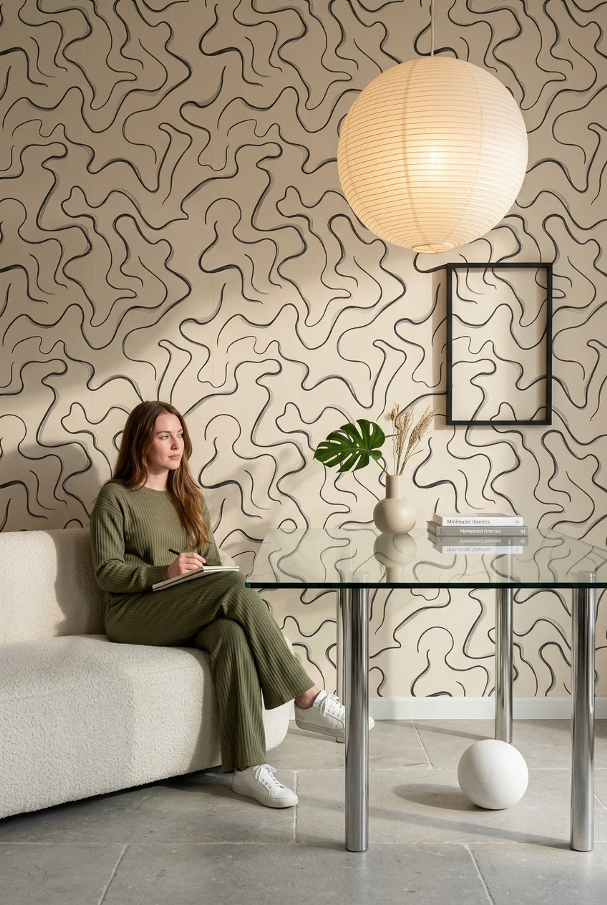 Japandi Wallpaper Zen Minimalist Removable Wall Decor