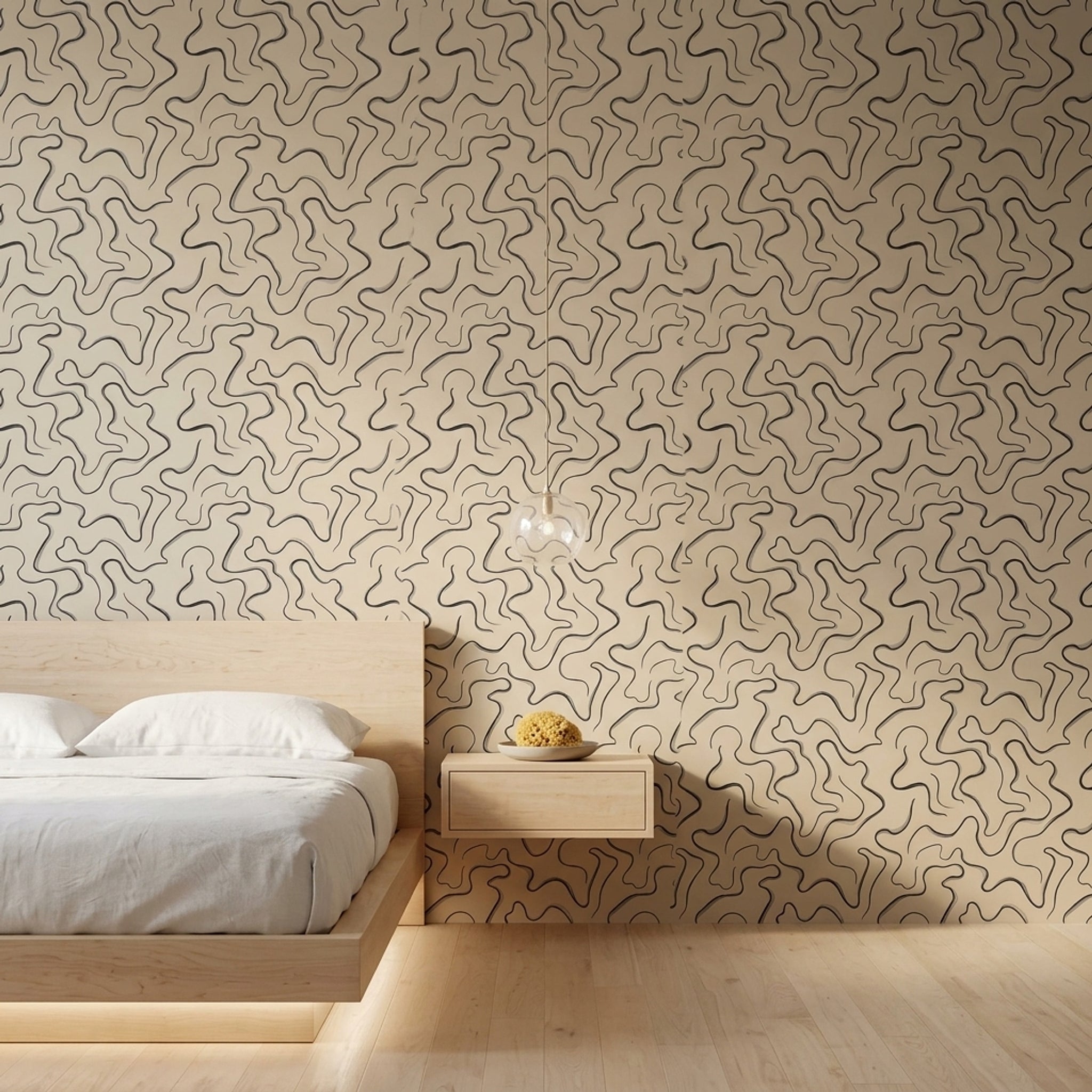 Japandi Wallpaper Zen Minimalist Removable Wall Decor